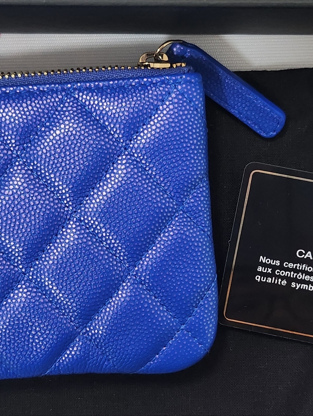 Chanel Iridescent Blue Mini O-Case - Picture 4 of 7
